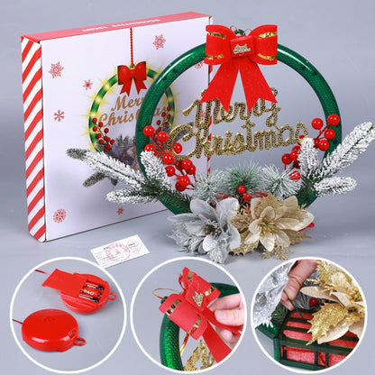 Christmas Luminous Garland 30cm Door Hanging With LED Lights - Image 6