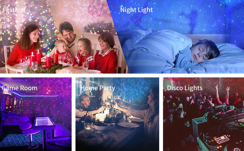 Christmas Starry Sky Projector Galaxy Projector With Remote Control And Rotating Night Light - Image 8