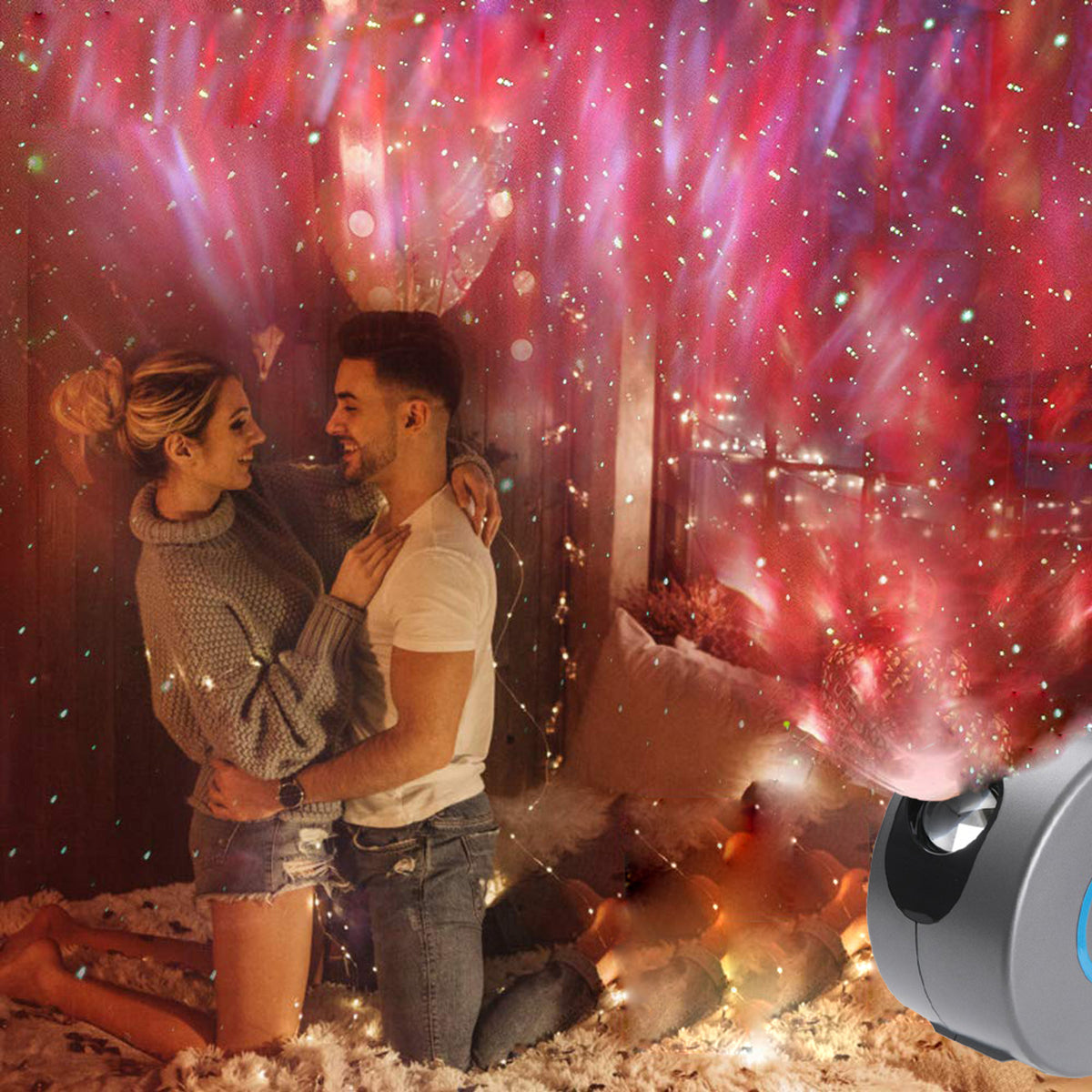 Christmas Starry Sky Projector Galaxy Projector With Remote Control And Rotating Night Light - Image 5