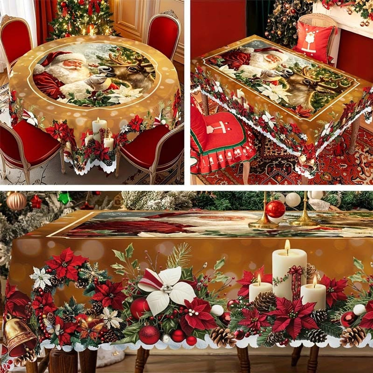 Christmas Table Runner With Festive And Motif - Image 5