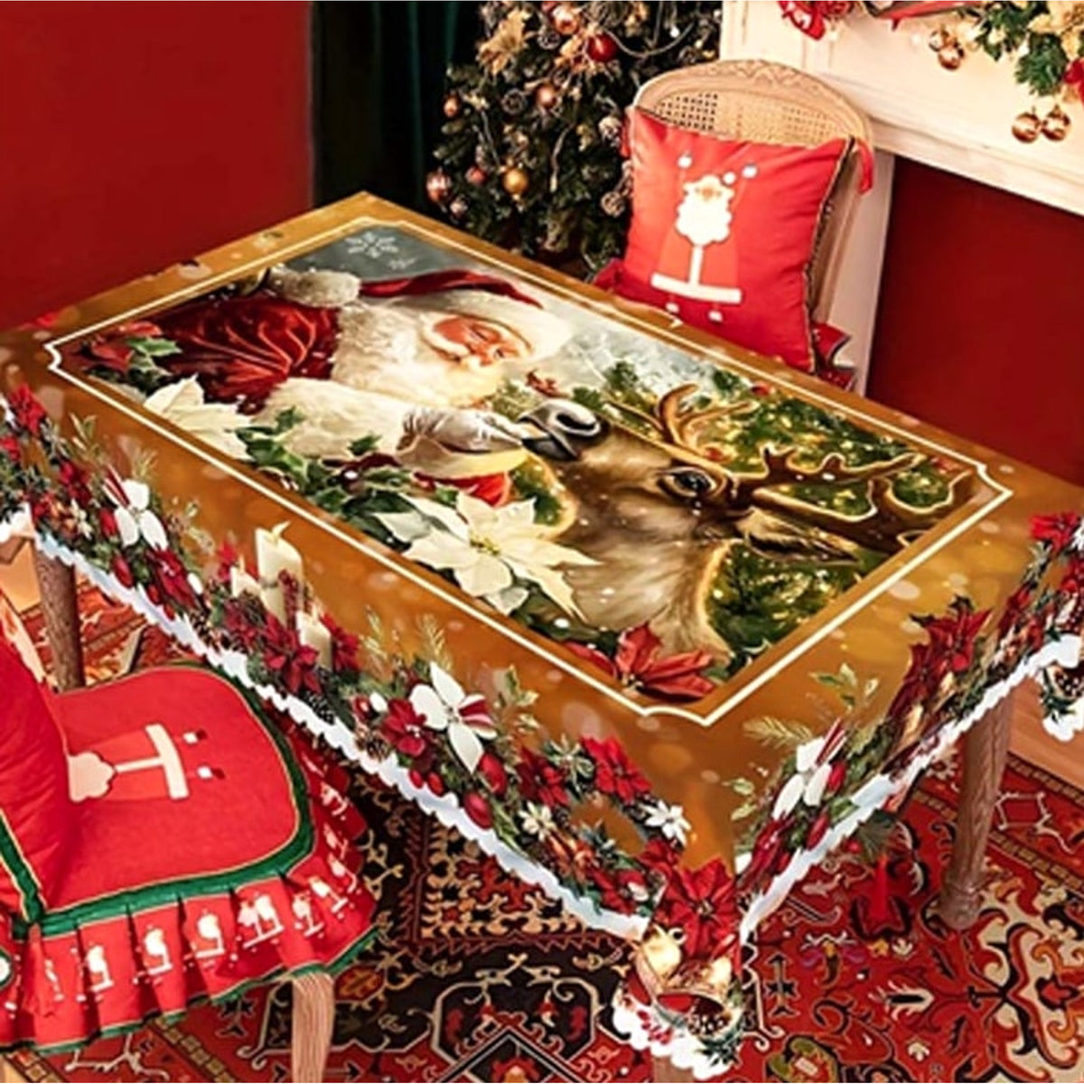 Christmas Table Runner With Festive And Motif - Image 8
