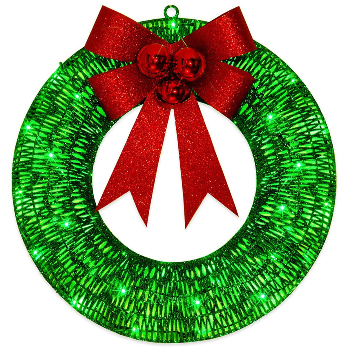 Christmas Wreath With LED Lights And Luminous Bow - Image 7