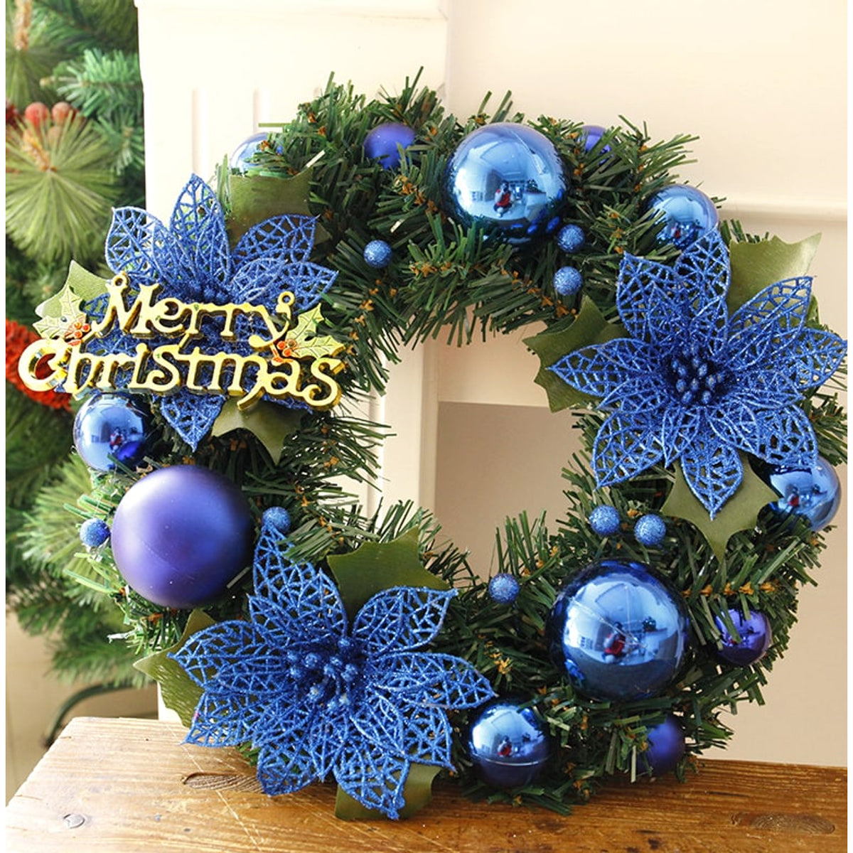 Christmas Wreath With Multi-Coloured Decorative Accents For Door Or Garden - Image 9