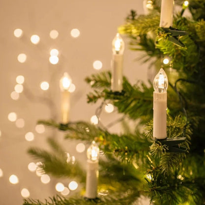 Clip On Christmas Candles With Warm Flickering LED Light - Image 2