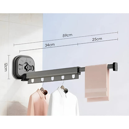 Clothes Drying Rack AluFlex Séchoir À Linge Pliable En Aluminium Avec Fixation Par Ventouse - Image 11