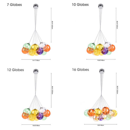 Cluster Glass Pendant Light with Multi-Color Bubble Chandelier - Image 6