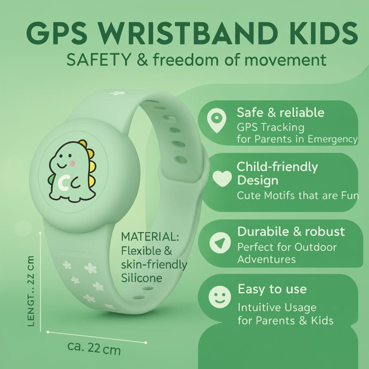Colourful GPS Bracelet For Kids With Adjustable Strap - Image 8