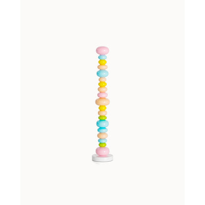 Column Floor Lamp With Stacked Orbs - Image 1