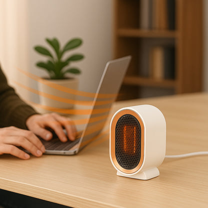 Compact Ceramic Space Heater With Portable Desktop Design And Safety Features - Image 7