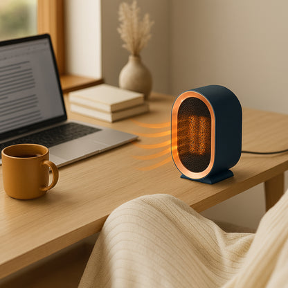 Compact Ceramic Space Heater With Portable Desktop Design And Safety Features - Image 8