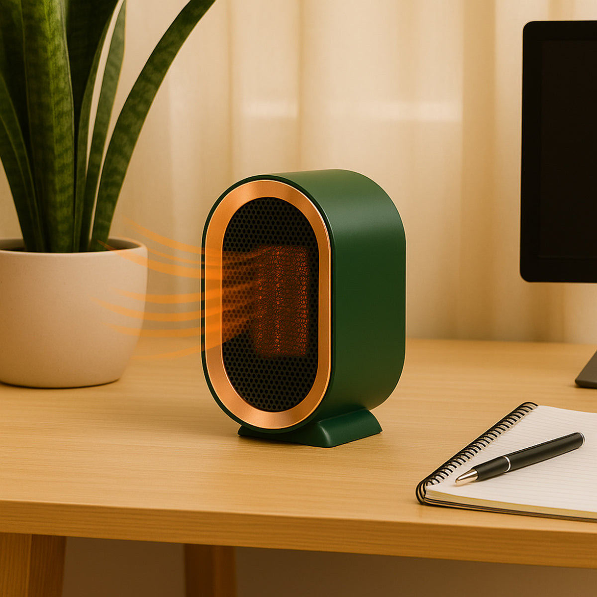 Compact Ceramic Space Heater With Portable Desktop Design And Safety Features - Image 6