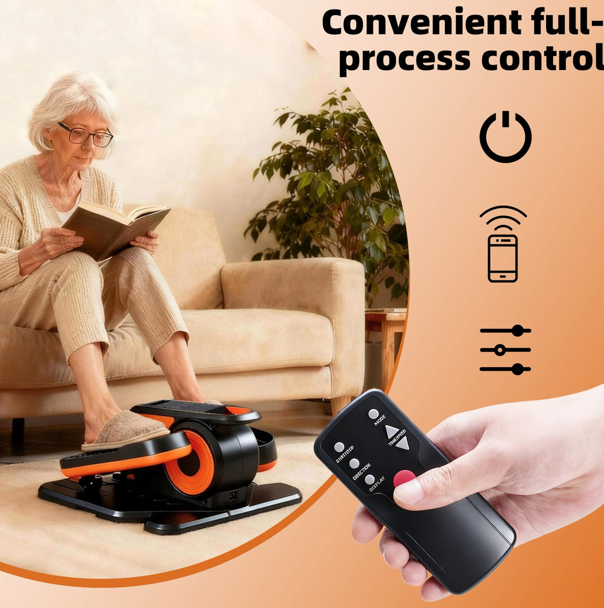 Compact Under Desk Elliptical With Adjustable Speed And LED Display - Image 9