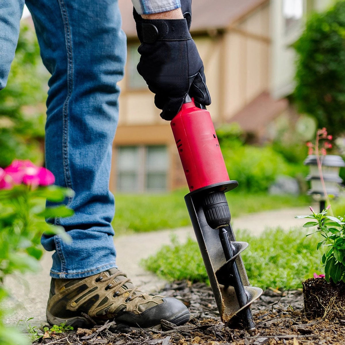 Cordless Electric Auger Tool With 22-Inch Reach 12V Rechargeable Battery And Safety Shutoff - Image 1
