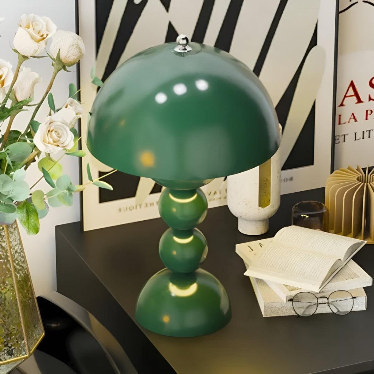 Cordless Mushroom Table Lamp With Rechargeable Battery - Image 1