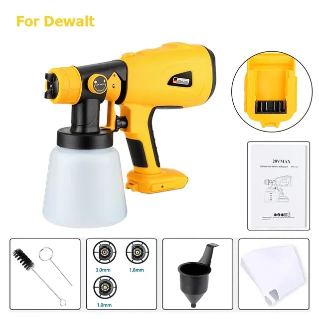 Cordless Paint Sprayer Electric Handheld With Portable Adjustable Spray Patterns And Non-slip Rubberized Handle - Image 11