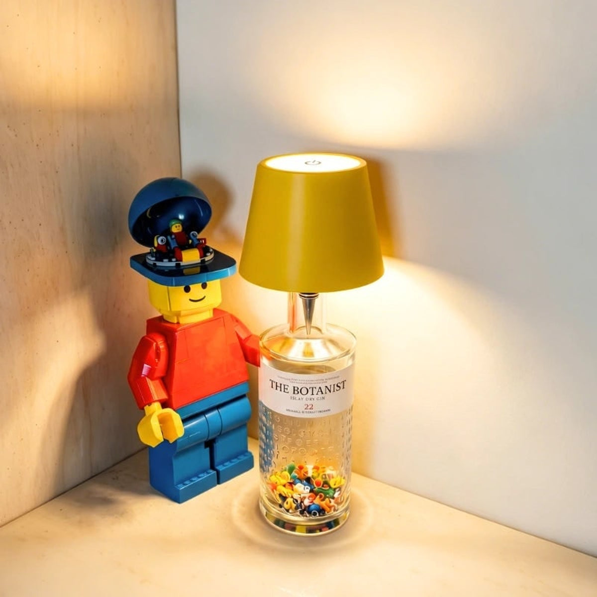 Cordless Rechargeable Bottle Lamp With Metal Lampshade Table Light - Image 13