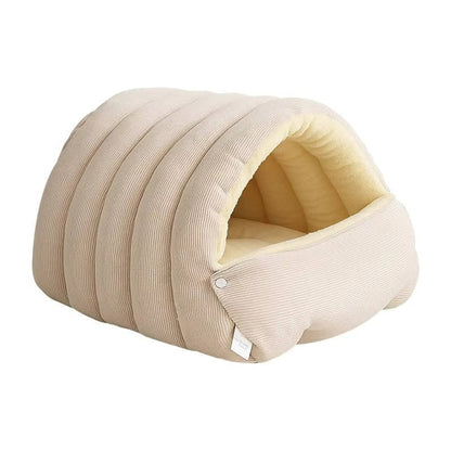 Corduroy Closed Off Pet Bed With Adjustable Entrance - Image 9