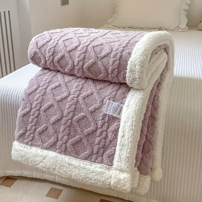 Cosy Reversible Snuggle Sherpa Blanket - Image 10