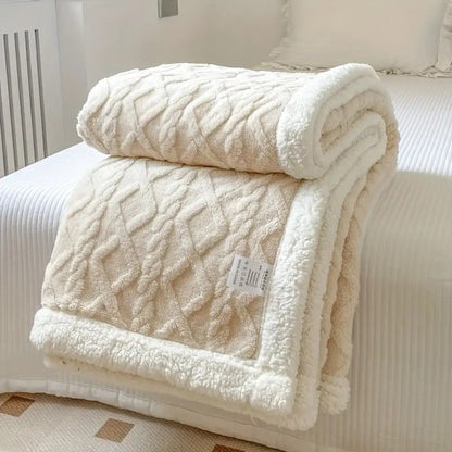 Cosy Reversible Snuggle Sherpa Blanket - Image 6