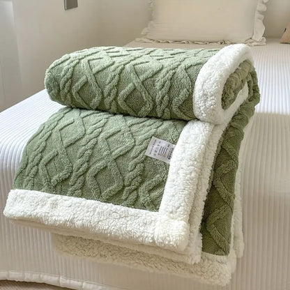 Cosy Reversible Snuggle Sherpa Blanket - Image 9