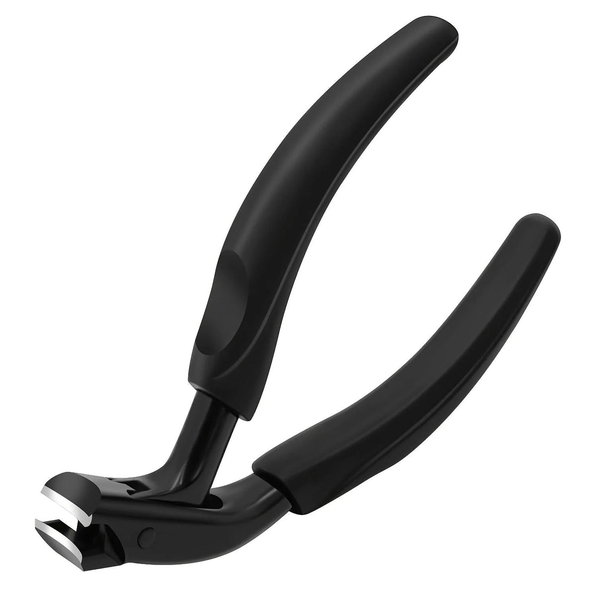 Curved Stainless Steel Toenail Clipper With Ergonomic Soft-Touch Handle And Pu Case - Image 1