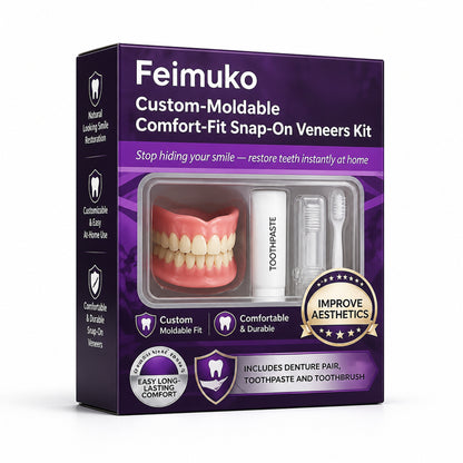 Custom-Moldable Comfort-Fit Snap On Veneers Kit For Instant Natural Smile Restoration - Image 6
