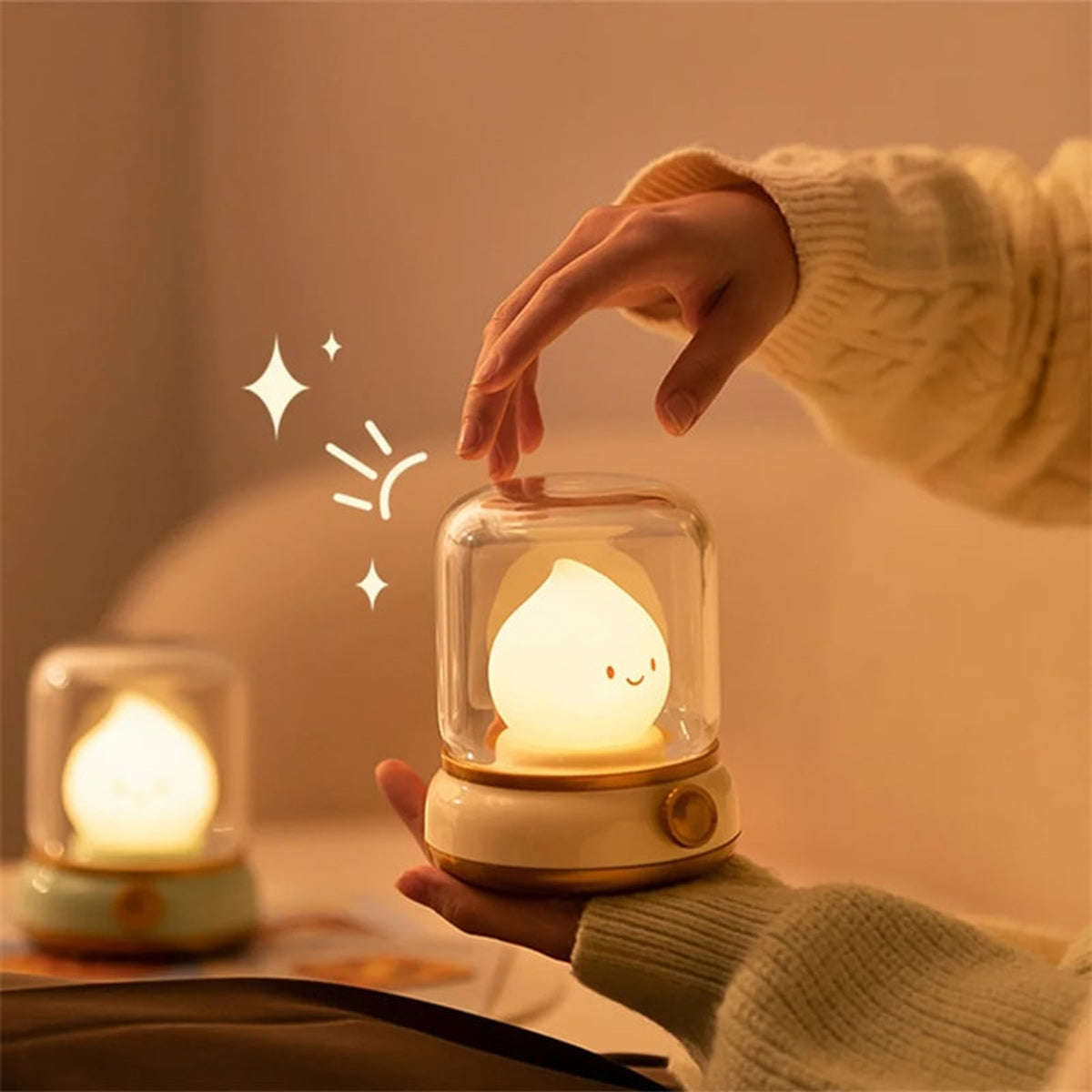 Cute Cartoon Rechargeable Night Lamp With Candlelight Mode - Image 4