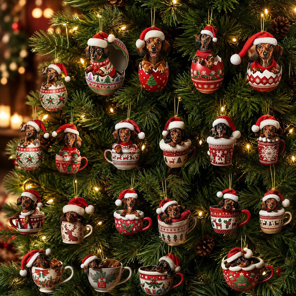 Dachshund Advent Calendar 2026 24 Door Dog Themed Christmas Countdown With Ornaments - Image 4