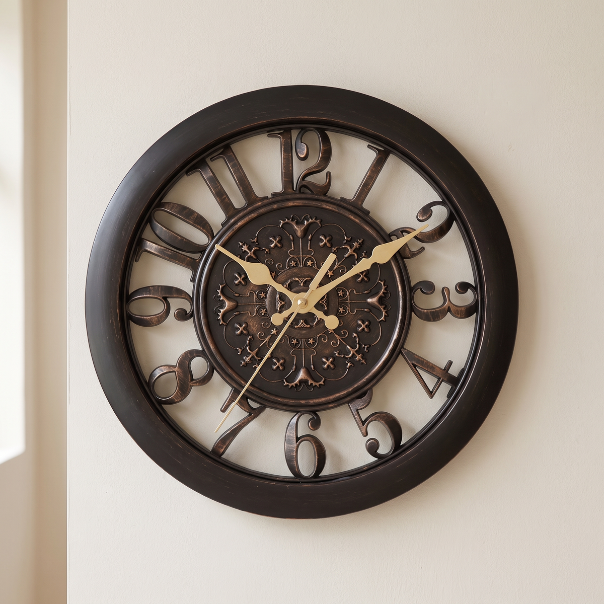 Decorative Wall Clock With Battery Powered Indoor Use - Image 1
