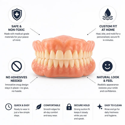 Denture Set With Heat-Forming Custom Fit No Adhesive Required - Image 4