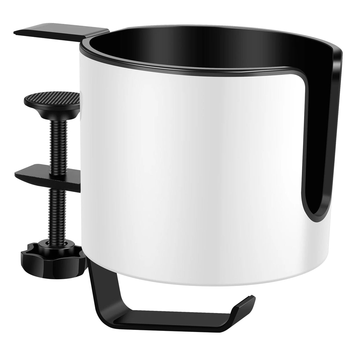 Deskora 2-in-1 Desk Cup Holder With Headphone Hook And Adjustable Clamp - Image 1