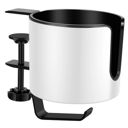 Deskora 2-in-1 Desk Cup Holder With Headphone Hook And Adjustable Clamp - Image 1