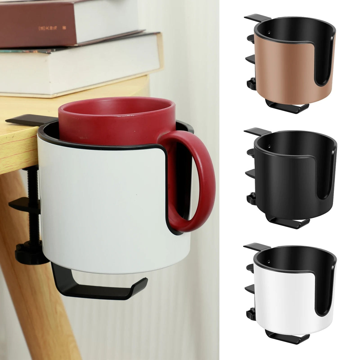 Deskora 2-in-1 Desk Cup Holder With Headphone Hook And Adjustable Clamp - Image 4