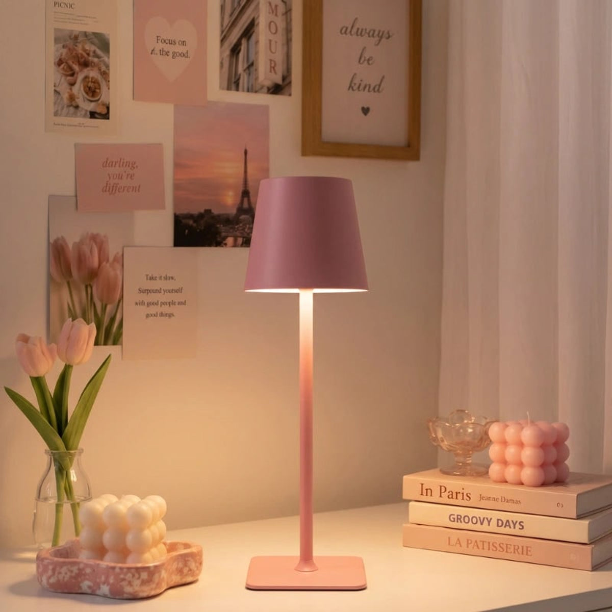 Dimmable Cordless Tall Table Lamp With Touch Control - Image 9