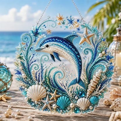 Diy Beaded Mosaic Ocean Pearl Art Kit Round Hanging Plate - Image 13