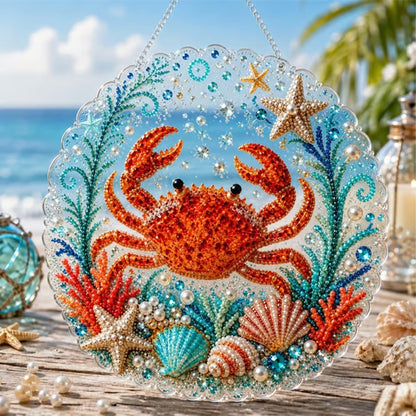 Diy Beaded Mosaic Ocean Pearl Art Kit Round Hanging Plate - Image 15