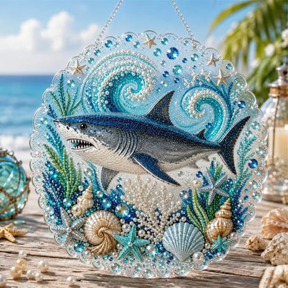 Diy Beaded Mosaic Ocean Pearl Art Kit Round Hanging Plate - Image 16