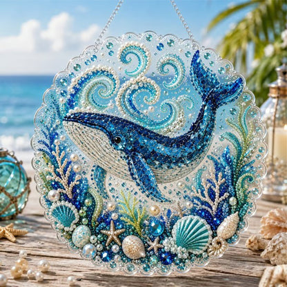Diy Beaded Mosaic Ocean Pearl Art Kit Round Hanging Plate - Image 18