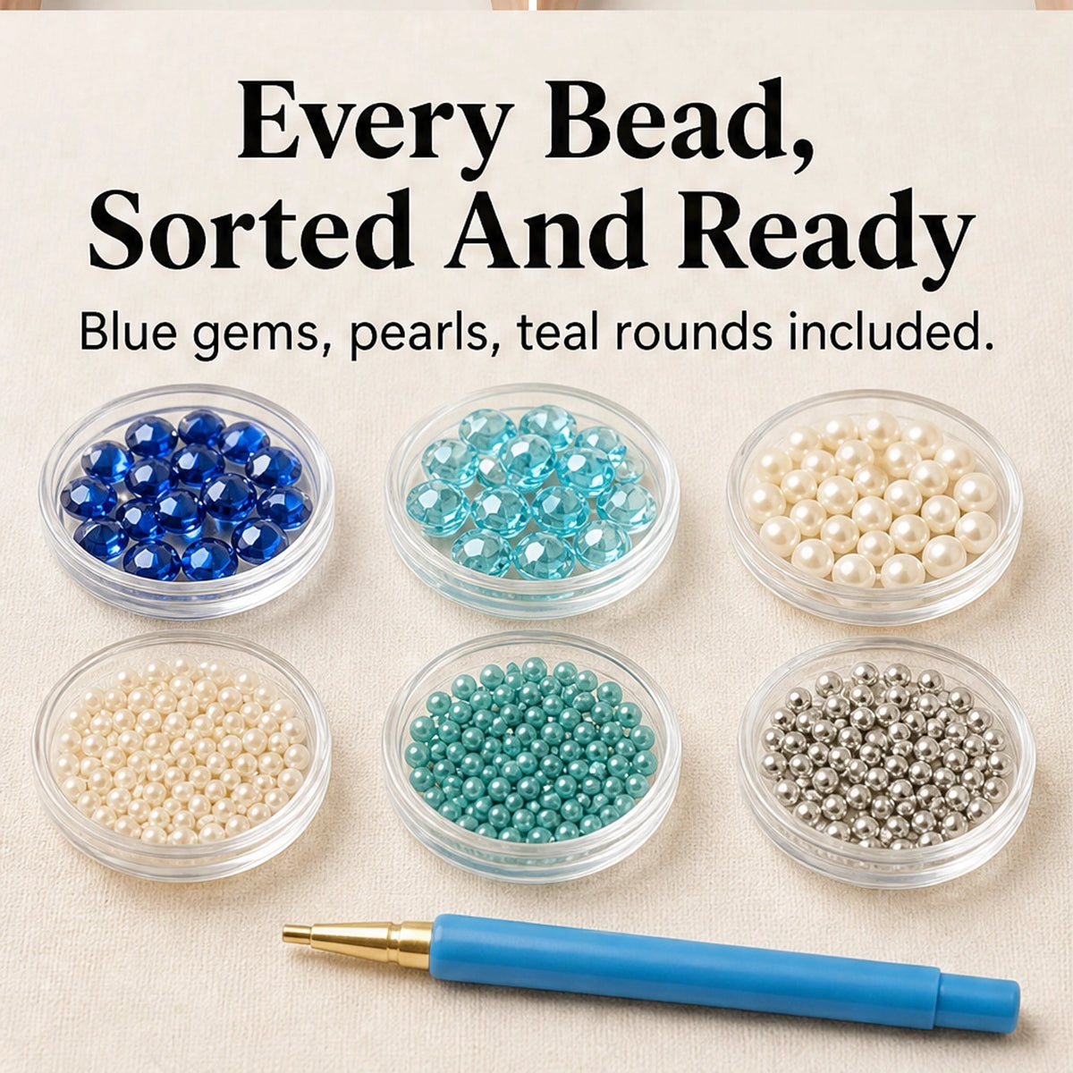 Diy Beaded Mosaic Ocean Pearl Art Kit Round Hanging Plate - Image 7