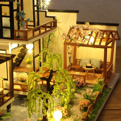 Diy Miniature House Kits Wooden Model Kit With Illuminated Interior - Image 2