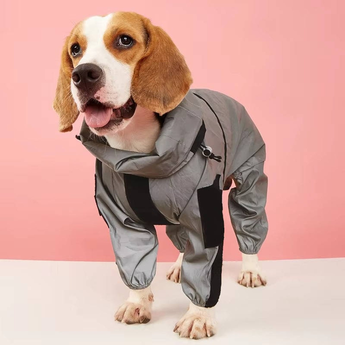 Dog Raincoat Waterproof Full-Body Suit With Hood Reflective Jacket For Pets - Image 6