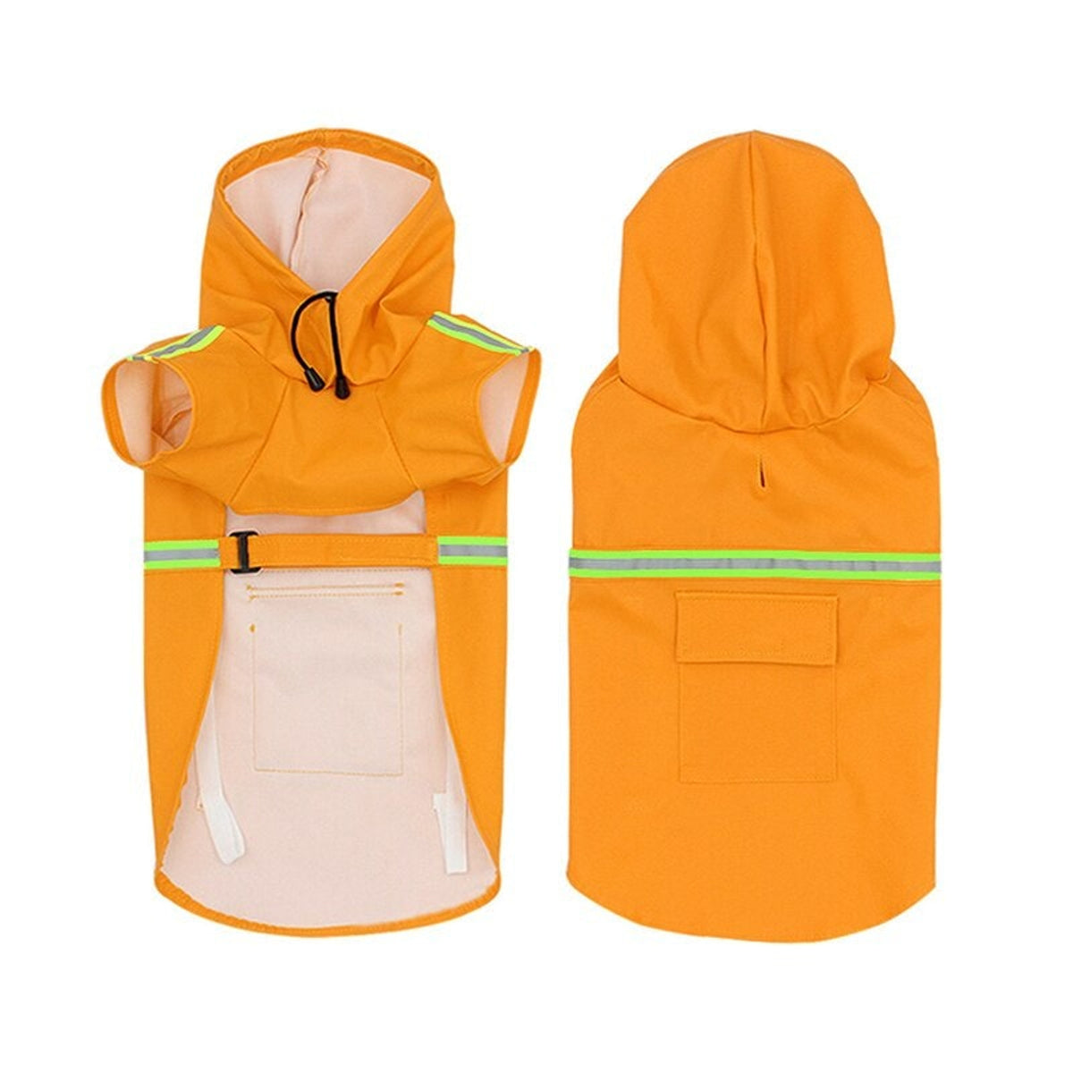 Dog Raincoat Waterproof Rain Jacket With Hood And Reflective Strips For Pets - Image 3
