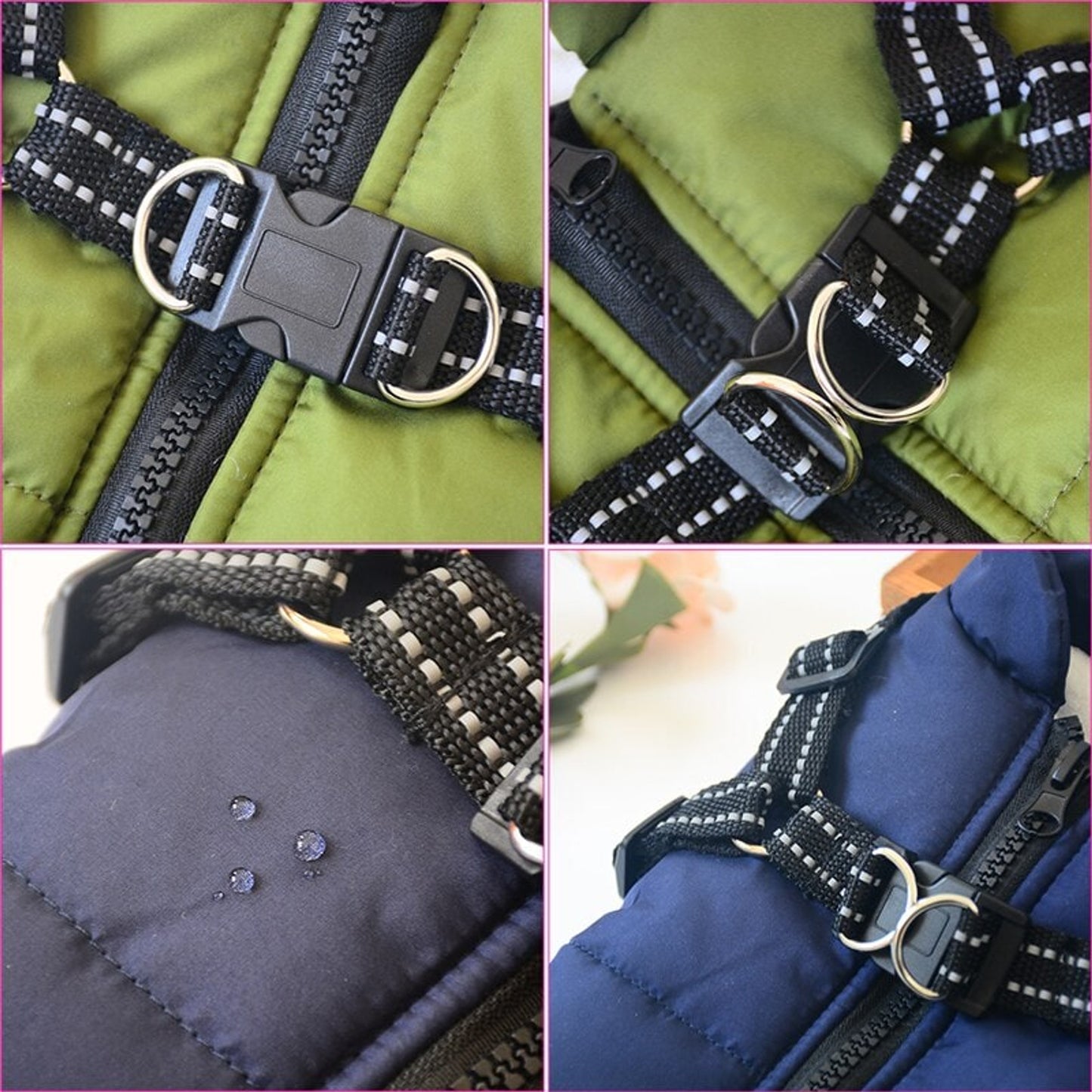 Dog Winter Coat With Harness Warm Waterproof Padded Vest Jacket For Pets - Image 2