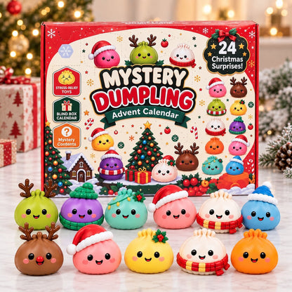 Dumplings Christmas Advent Calendar With 24 Squishy Figures - Image 1