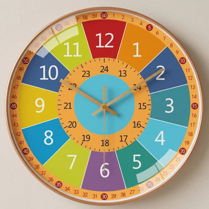 Educational Wall Clock With Colour-Coded Dial - Image 1