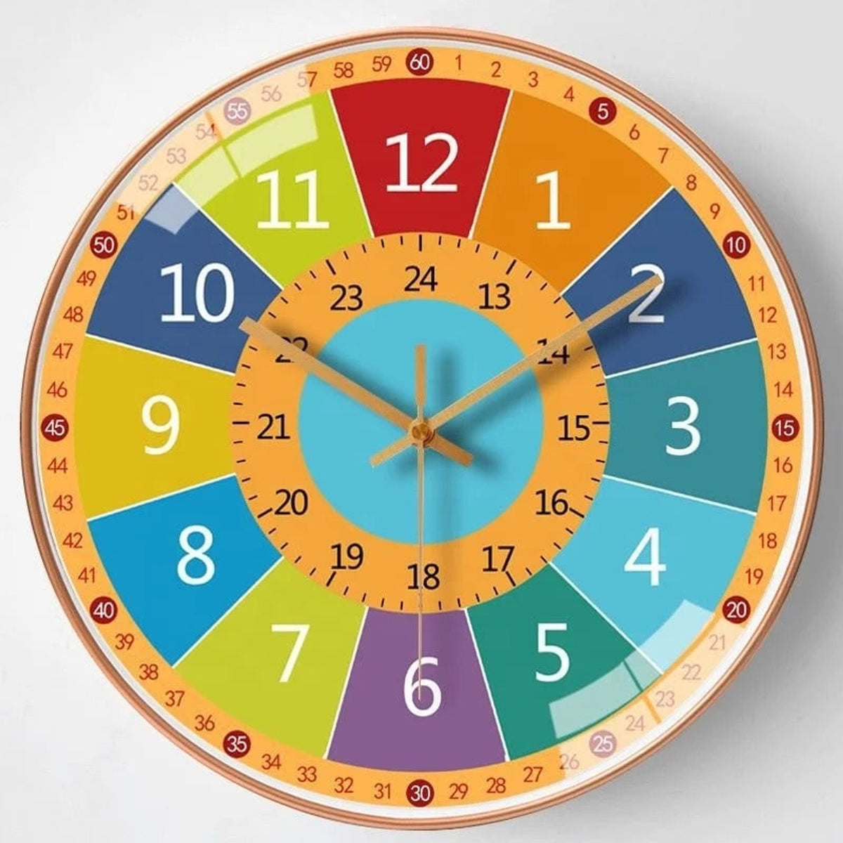Educational Wall Clock With Colour-Coded Dial - Image 2