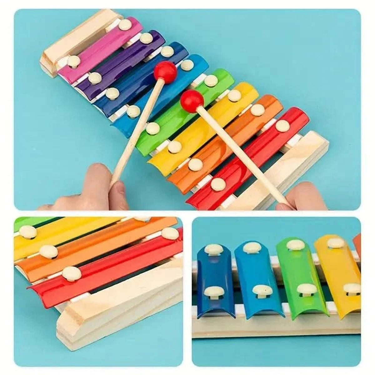 Eduquest 5-in-1 Wooden Montessori Activity Set For Baby Sensory Development - Image 5