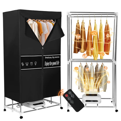 Electric Clothes Dryer Home Quick Drying Folding Cloth 2000W Large Capacity Remote Control Timing Machine - Image 1