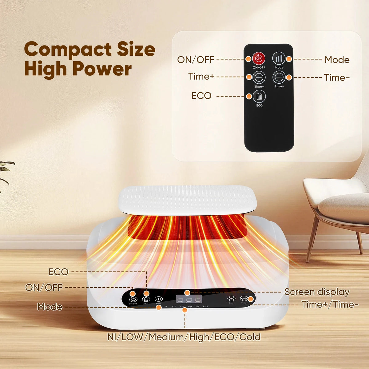 Electric Clothes Dryer Home Quick Drying Folding Cloth 2000W Large Capacity Remote Control Timing Machine - Image 5