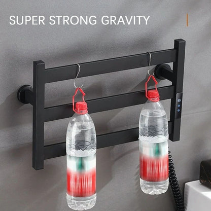 Electric Heated Towel Rack With 3 Bars Compact Warmer Multi-Level Temperature Control Space Saving Design - Image 5